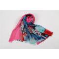 Top fashion simple design red sunflower cashmere scarf shawl with many colors